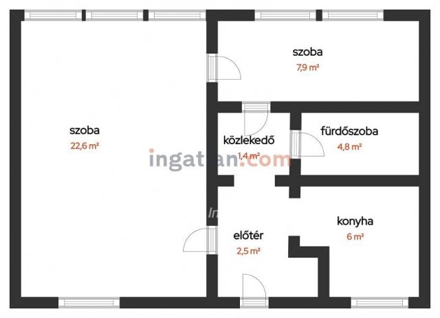 Eladó téglalakás, Salgótarjánban 16 M Ft, 1+1 szobás