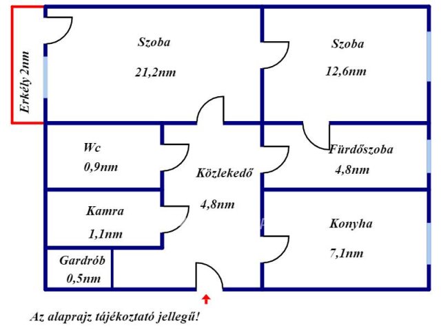 Eladó téglalakás, Kisújszálláson 21.5 M Ft, 2 szobás