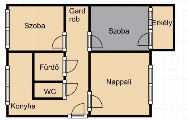 Eladó téglalakás, Szegeden 63 M Ft, 2+1 szobás