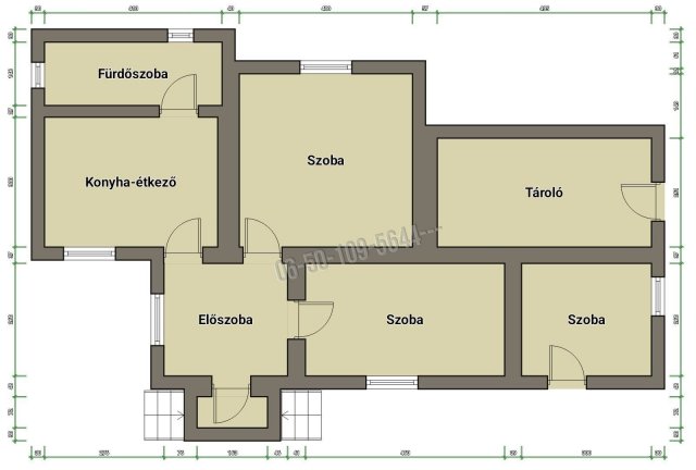 Eladó családi ház, Lőrinciben 21.5 M Ft, 2+1 szobás