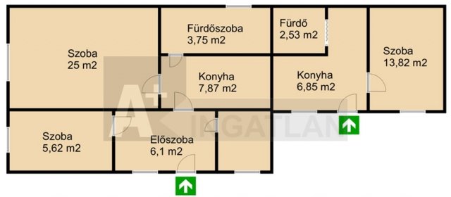 Eladó családi ház, Szegeden 34.9 M Ft, 3 szobás
