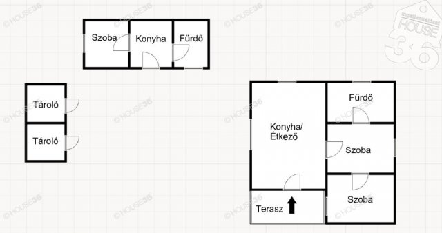 Eladó családi ház, Kecskeméten 52.99 M Ft, 2 szobás