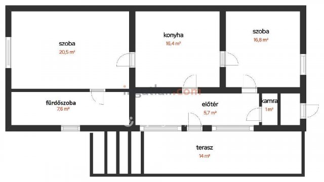 Eladó családi ház, Szalmatercsen 12.3 M Ft, 2 szobás