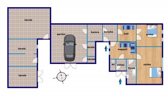 Eladó családi ház, Kecskeméten, Csongrádi úton 49.9 M Ft