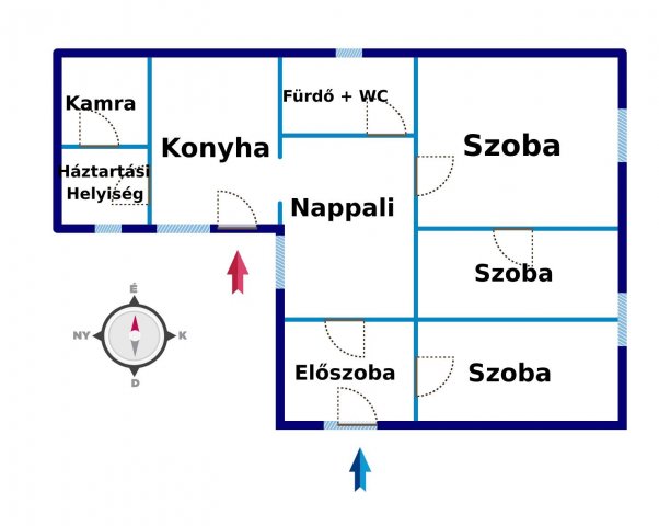 Eladó családi ház, Kiskunfélegyházán 48 M Ft, 3+1 szobás