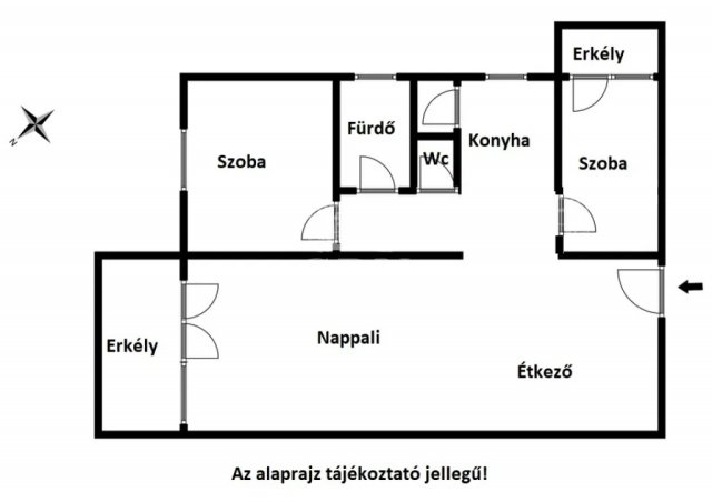 Eladó téglalakás, Siófokon 49.99 M Ft, 3 szobás