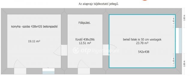 Eladó családi ház, Kishartyánon 4.3 M Ft, 2 szobás