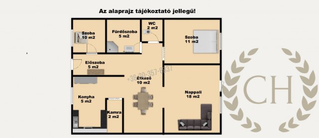 Eladó téglalakás, Szegeden 69.8 M Ft, 3 szobás