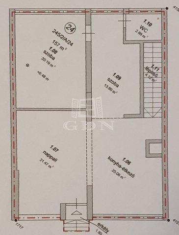 Eladó téglalakás, Zalaegerszegen 44.5 M Ft, 3 szobás