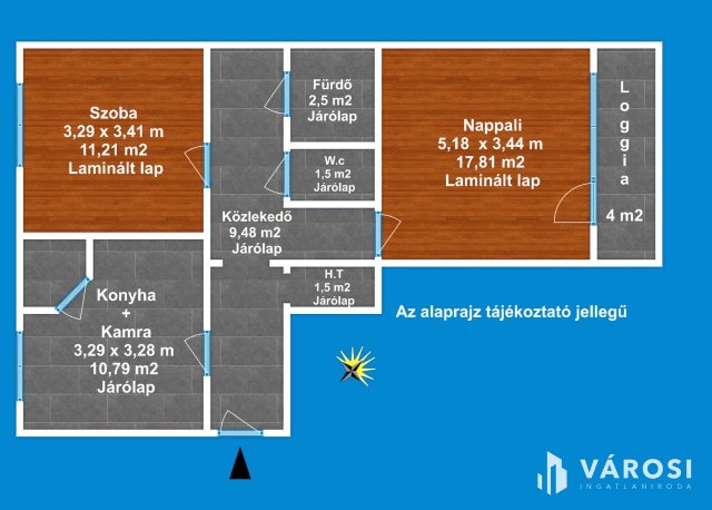 Eladó téglalakás, Szegeden 44.9 M Ft, 2 szobás