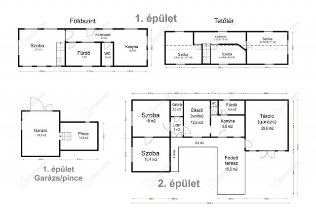 Eladó hotel, Hernádvécsén 99.99 M Ft, 7 szobás