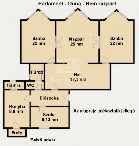 Eladó téglalakás, Budapesten, I. kerületben 300 M Ft, 3+1 szobás