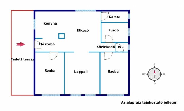 Eladó családi ház, Szaknyéren 58.9 M Ft, 3 szobás