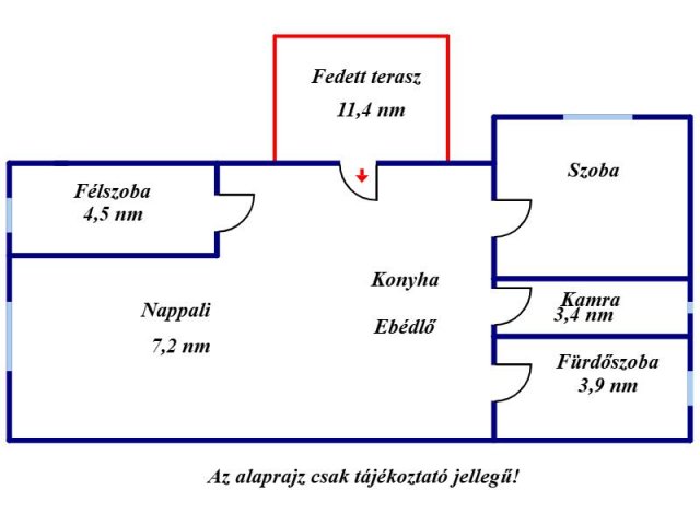 Eladó családi ház, Tiszakürtön 28.5 M Ft, 2+1 szobás