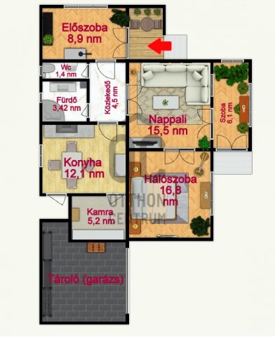 Eladó családi ház, Budapesten, XVI. kerületben 66.5 M Ft