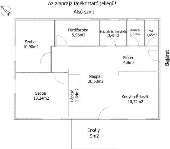 Eladó téglalakás, Győrújbaráton 99.85 M Ft, 4 szobás
