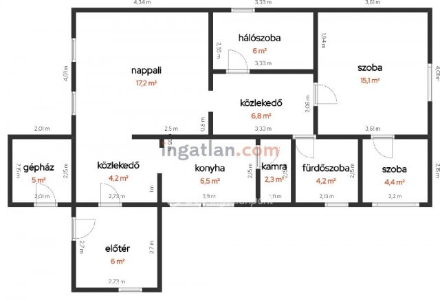 Eladó családi ház, Tiszakécskén 26.9 M Ft, 2+1 szobás