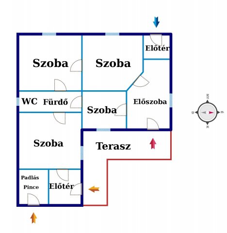 Eladó családi ház, Pálmonostorán 21 M Ft, 5 szobás