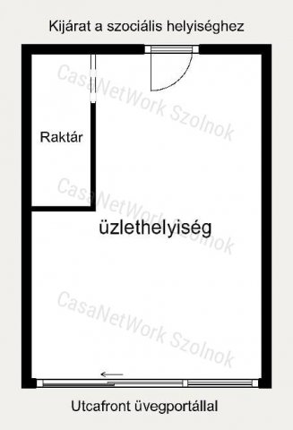 Kiadó üzlethelyiség, Szolnokon 440 E Ft / hó, 1 szobás