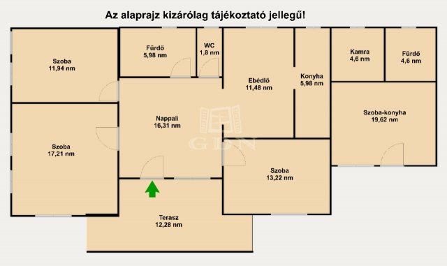 Eladó családi ház, Turán 54 M Ft, 3 szobás