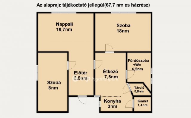 Eladó családi ház, Sóskúton 64.9 M Ft, 5 szobás