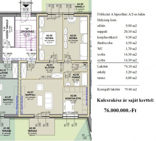 Eladó téglalakás, Sopronban 76 M Ft, 3 szobás