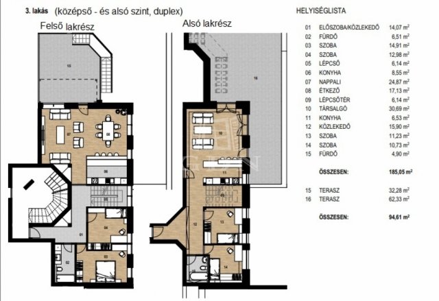 Eladó téglalakás, Budapesten, III. kerületben 366 M Ft, 4 szobás