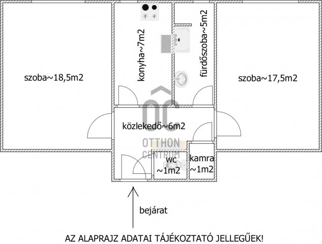 Eladó téglalakás, Baján 27.9 M Ft, 2 szobás