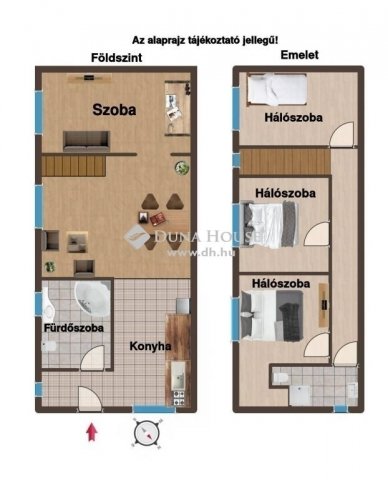 Eladó ikerház, Budapesten, XIX. kerületben 94.6 M Ft, 5 szobás