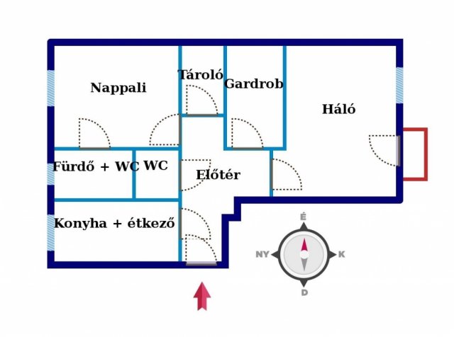 Eladó téglalakás, Pécsett 37 M Ft, 2 szobás