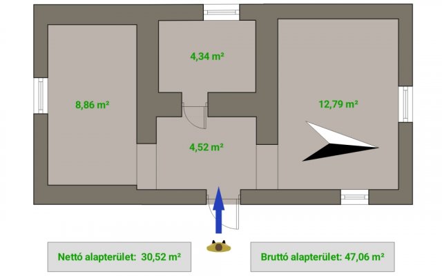 Eladó mezogazdasagi ingatlan, Hajdúnánáson 8 M Ft, 1+1 szobás