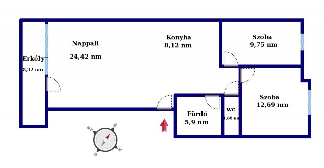 Eladó téglalakás, Kecskeméten 70.3 M Ft, 3 szobás