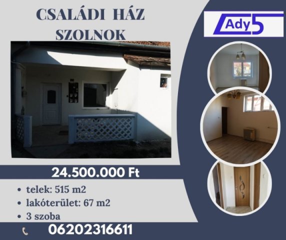 Eladó családi ház, Szolnokon 24.5 M Ft, 3 szobás