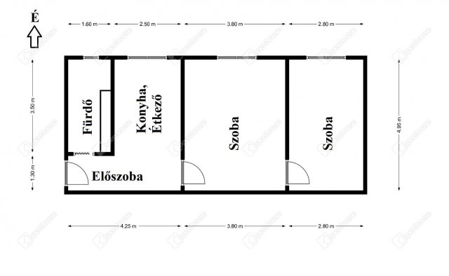 Eladó téglalakás, Miskolcon, Andor utcában 19.9 M Ft, 2 szobás