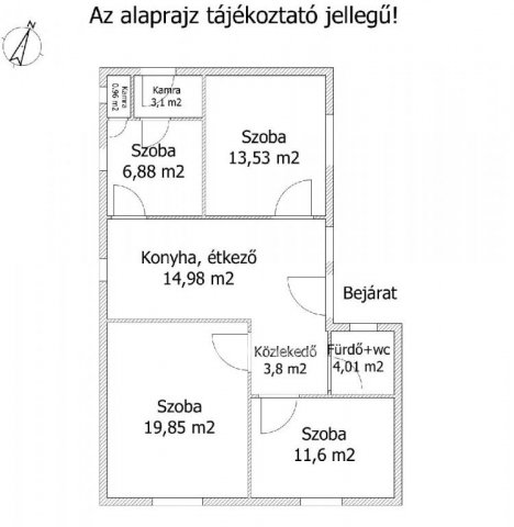Eladó családi ház, Szanyon 20.5 M Ft, 3+1 szobás