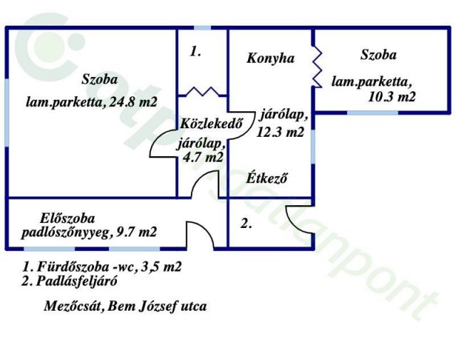 Eladó családi ház, Mezőcsáton 19 M Ft, 2 szobás