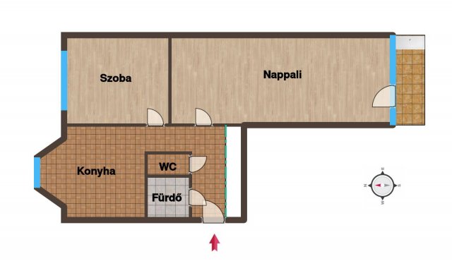 Eladó panellakás, Pakson 49.99 M Ft, 2 szobás