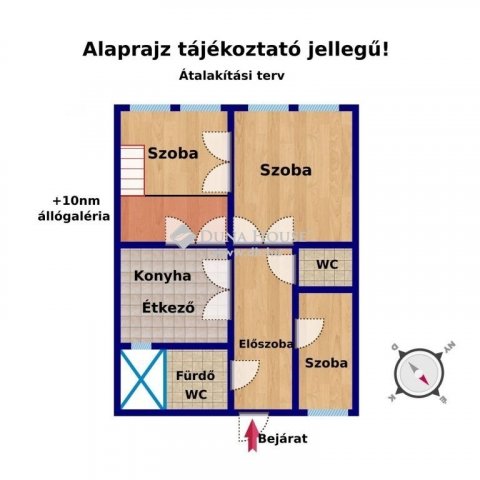 Eladó téglalakás, Budapesten, VI. kerületben 95.9 M Ft, 3 szobás
