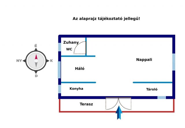 Eladó családi ház, Monorierdőn 23 M Ft, 1 szobás