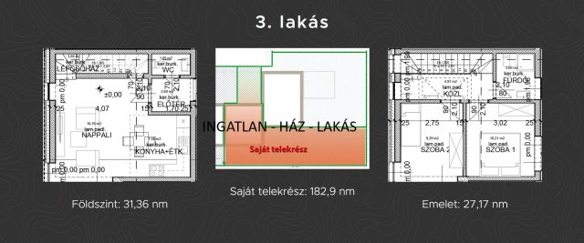 Eladó sorház, Balatonföldváron 70 M Ft, 3 szobás