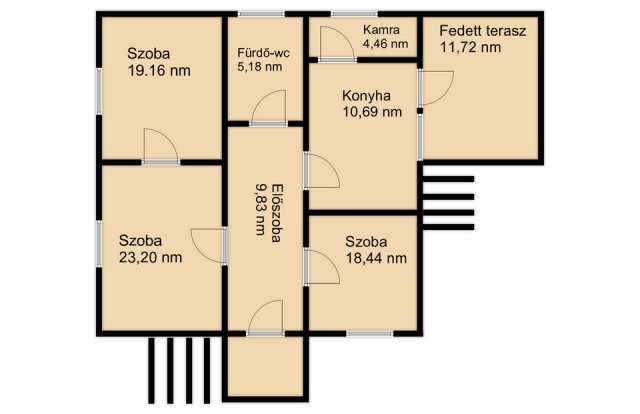 Eladó családi ház, Ászáron 41.5 M Ft, 3 szobás