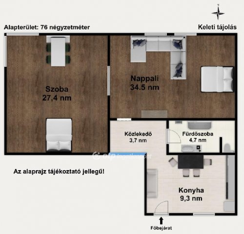 Eladó téglalakás, Budapesten, VIII. kerületben 69.9 M Ft