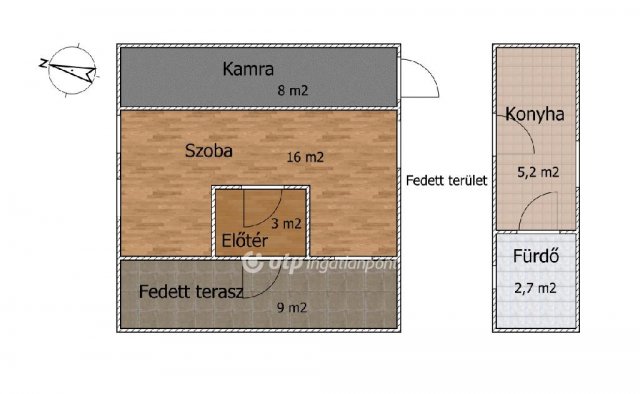 Eladó nyaraló, Tasson 12.5 M Ft, 1 szobás / költözzbe.hu