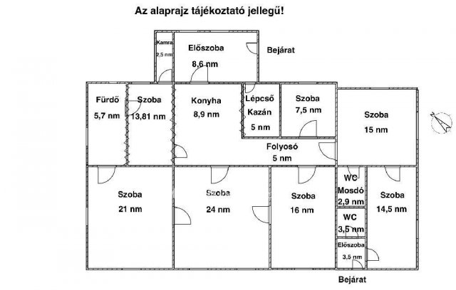 Eladó családi ház, Bőnyön 60 M Ft, 5+1 szobás