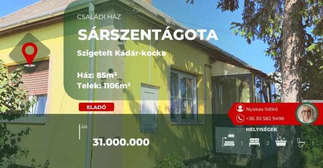 Eladó családi ház, Sárszentágotán 31 M Ft, 3 szobás