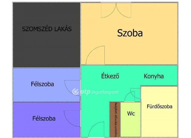 Eladó téglalakás, Budapesten, XX. kerületben 55 M Ft, 1+2 szobás