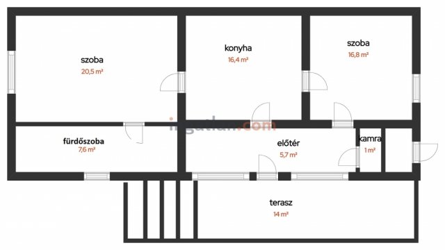 Eladó családi ház, Szalmatercsen 12.7 M Ft, 2 szobás