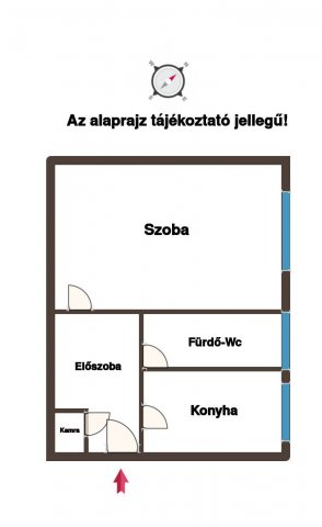 Eladó téglalakás, Nagykanizsán 22.5 M Ft, 1 szobás