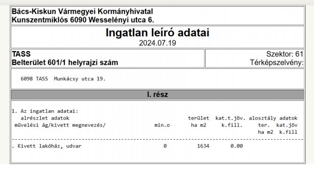 Eladó családi ház, Tasson, Munkácsy utcában 19.9 M Ft, 3 szobás