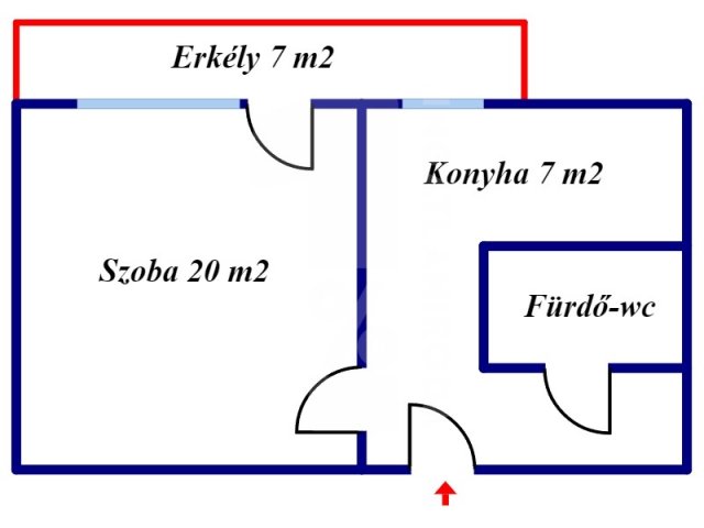 Eladó téglalakás, Komlón 14.4 M Ft, 1 szobás